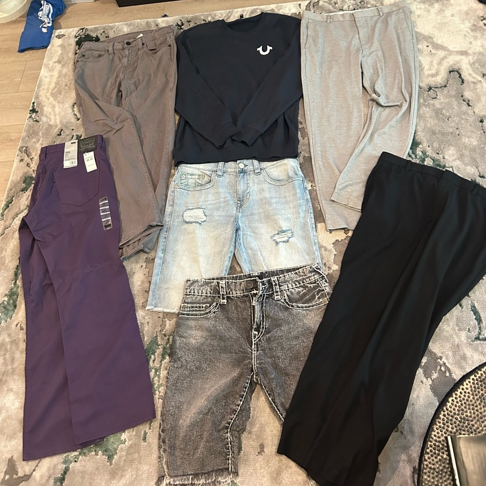 Size 34 True Religion Jean Shorts, Jeans, Levi’s denim pants